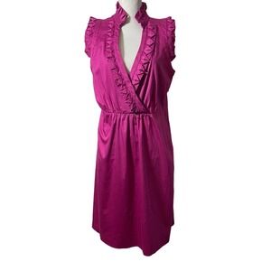Max & Cleo Oragami Wrap Midi Dress Women Business‎ Casual Preppy Size 12 Purple